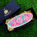 Floral Drift – Handcrafted Concrete Boat Candle