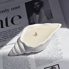 Sea Whisper – Handcrafted Concrete Seashell Candle