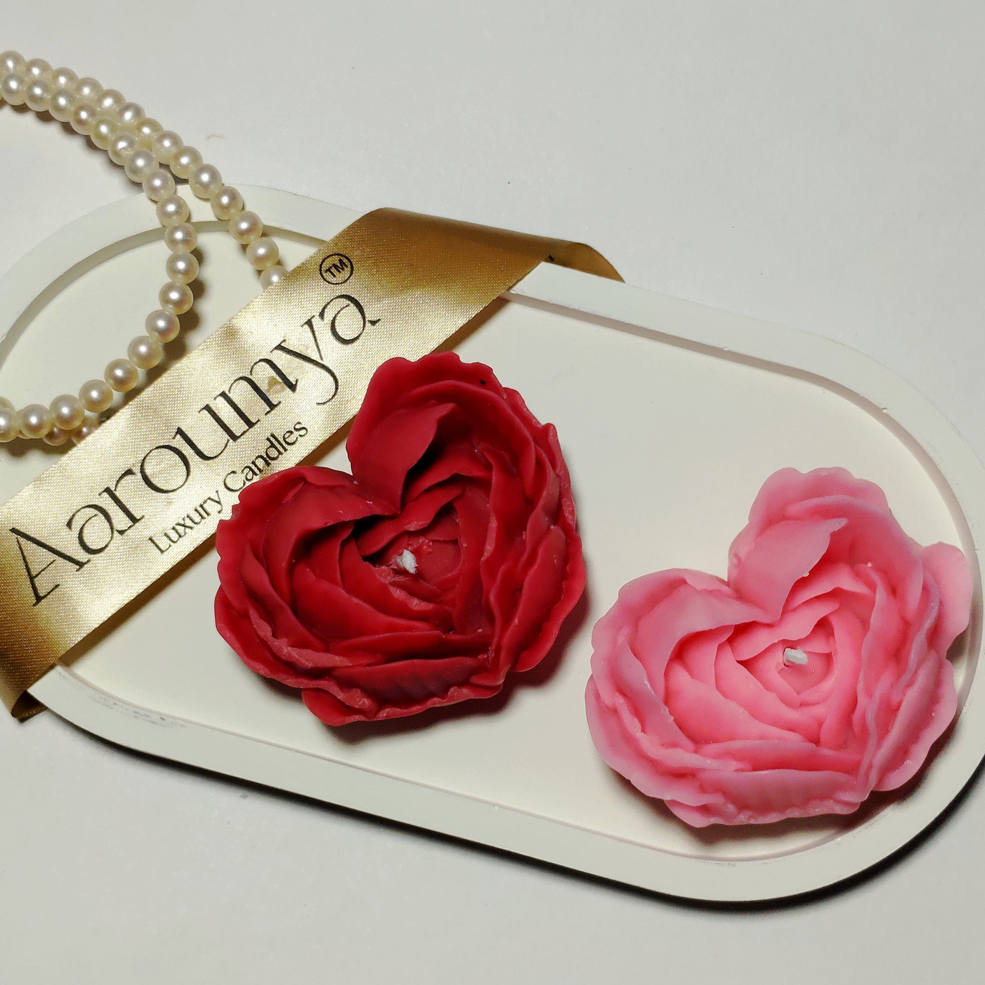 Rose Heart Candle
