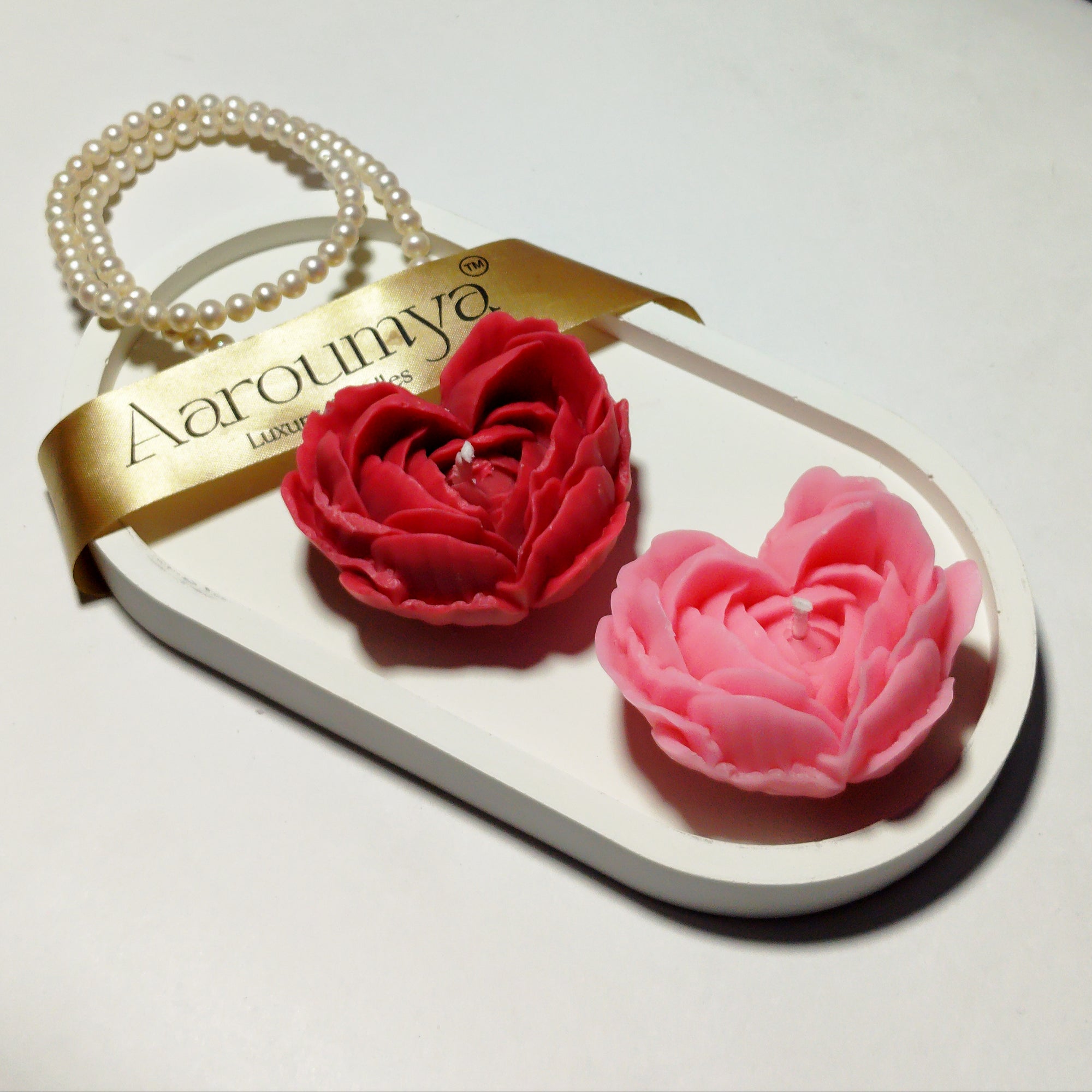 Rose Heart Candle