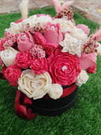 Scarlet Symphony - Floral Candle Bouquet