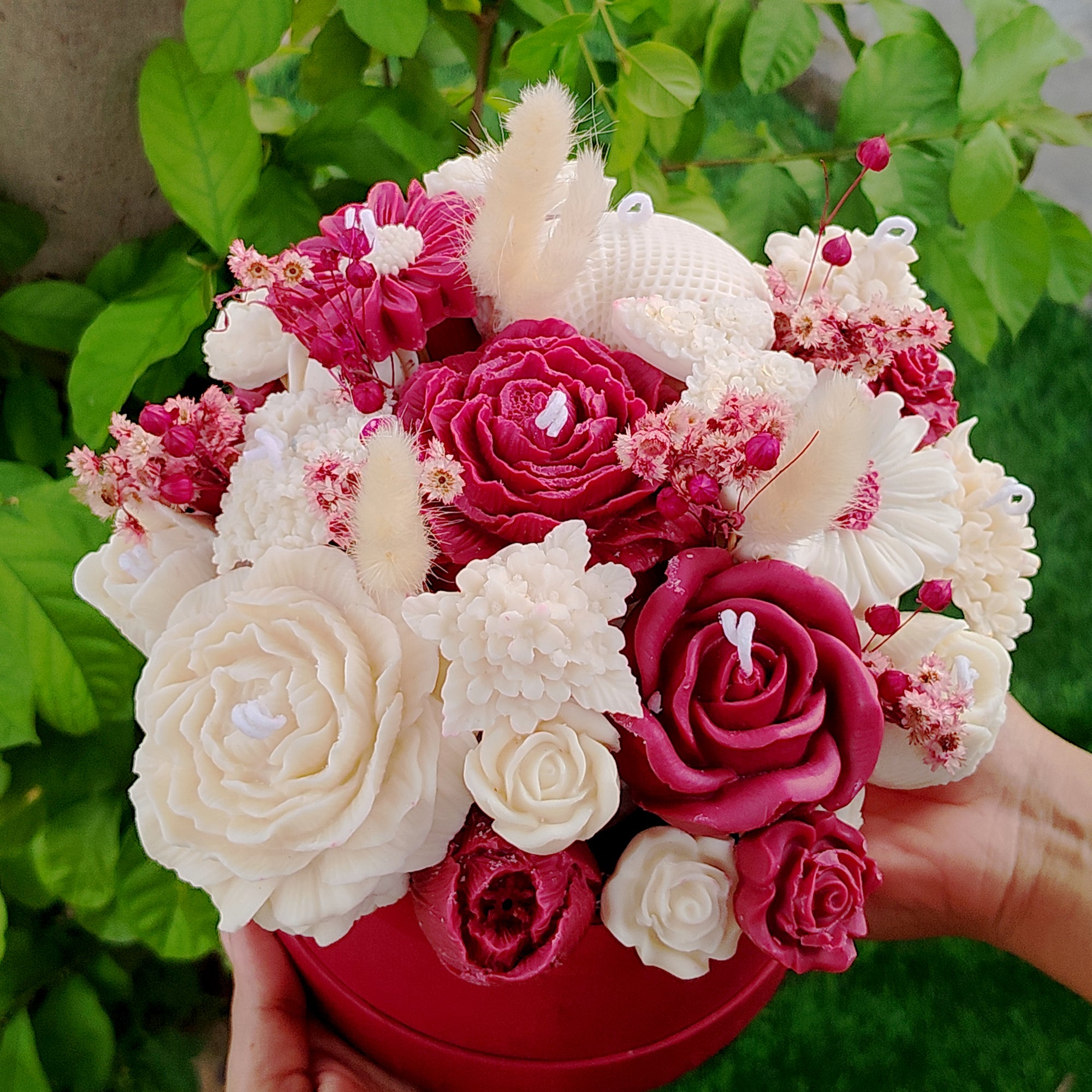 Royal Garnet - Floral Candle Bouquet