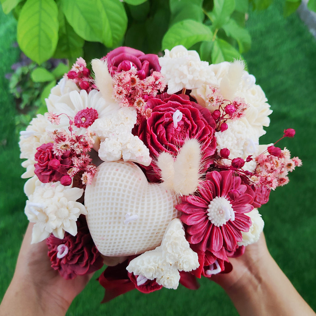 Royal Garnet - Floral Candle Bouquet