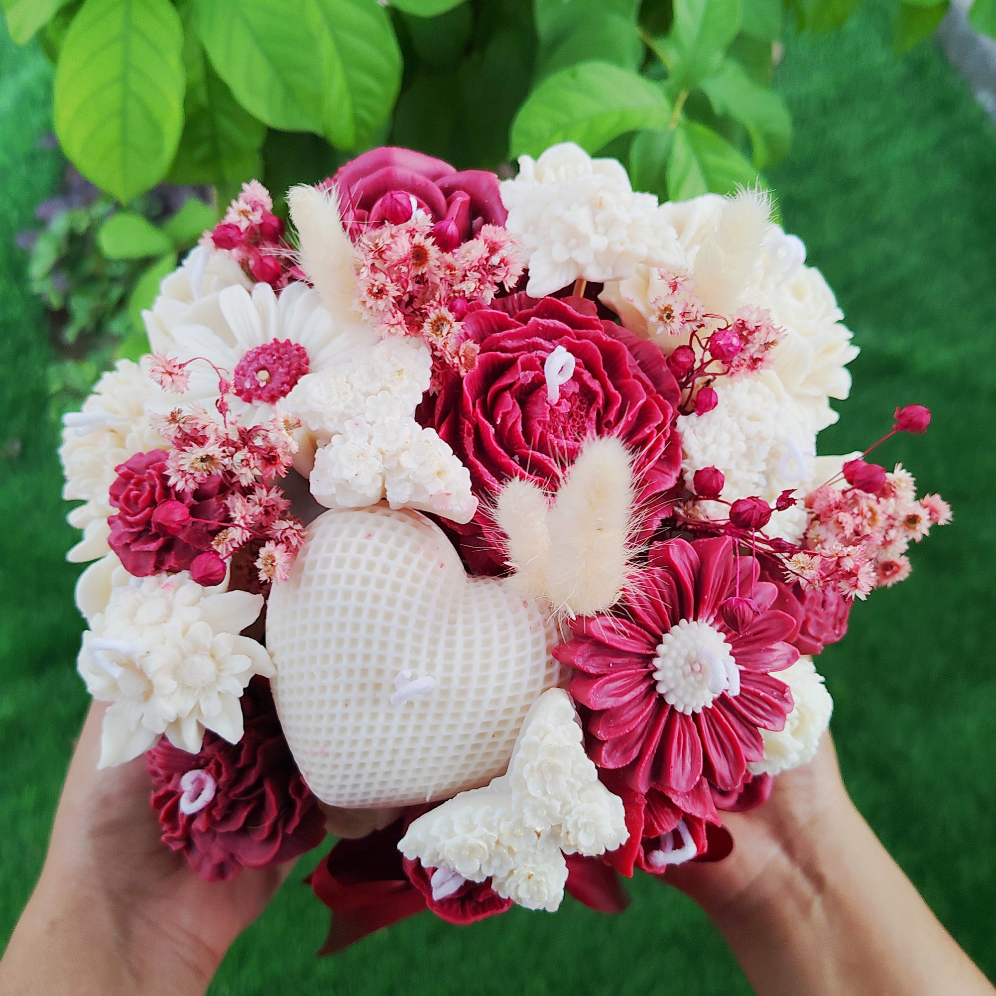 Royal Garnet - Floral Candle Bouquet