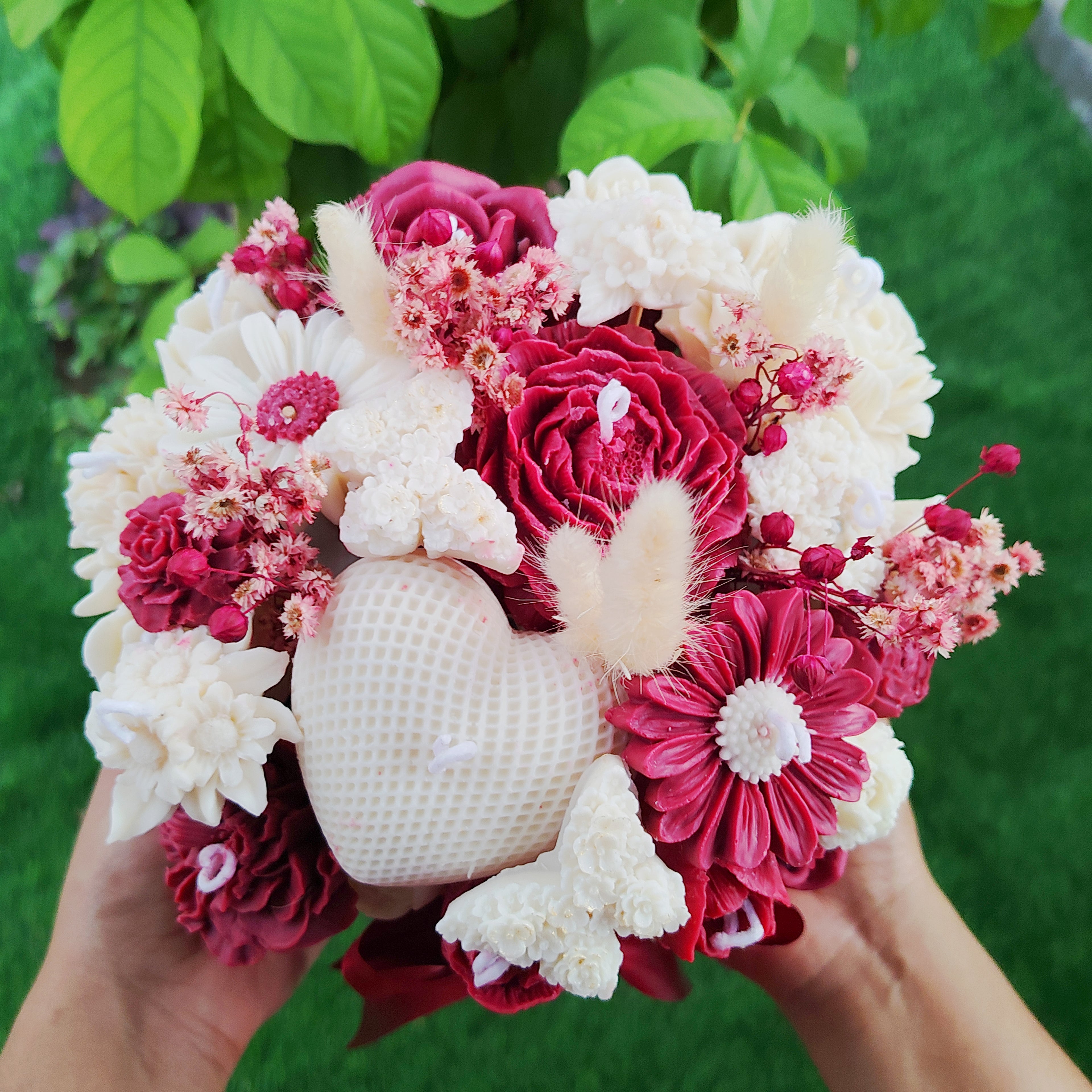 Royal Garnet - Floral Candle Bouquet