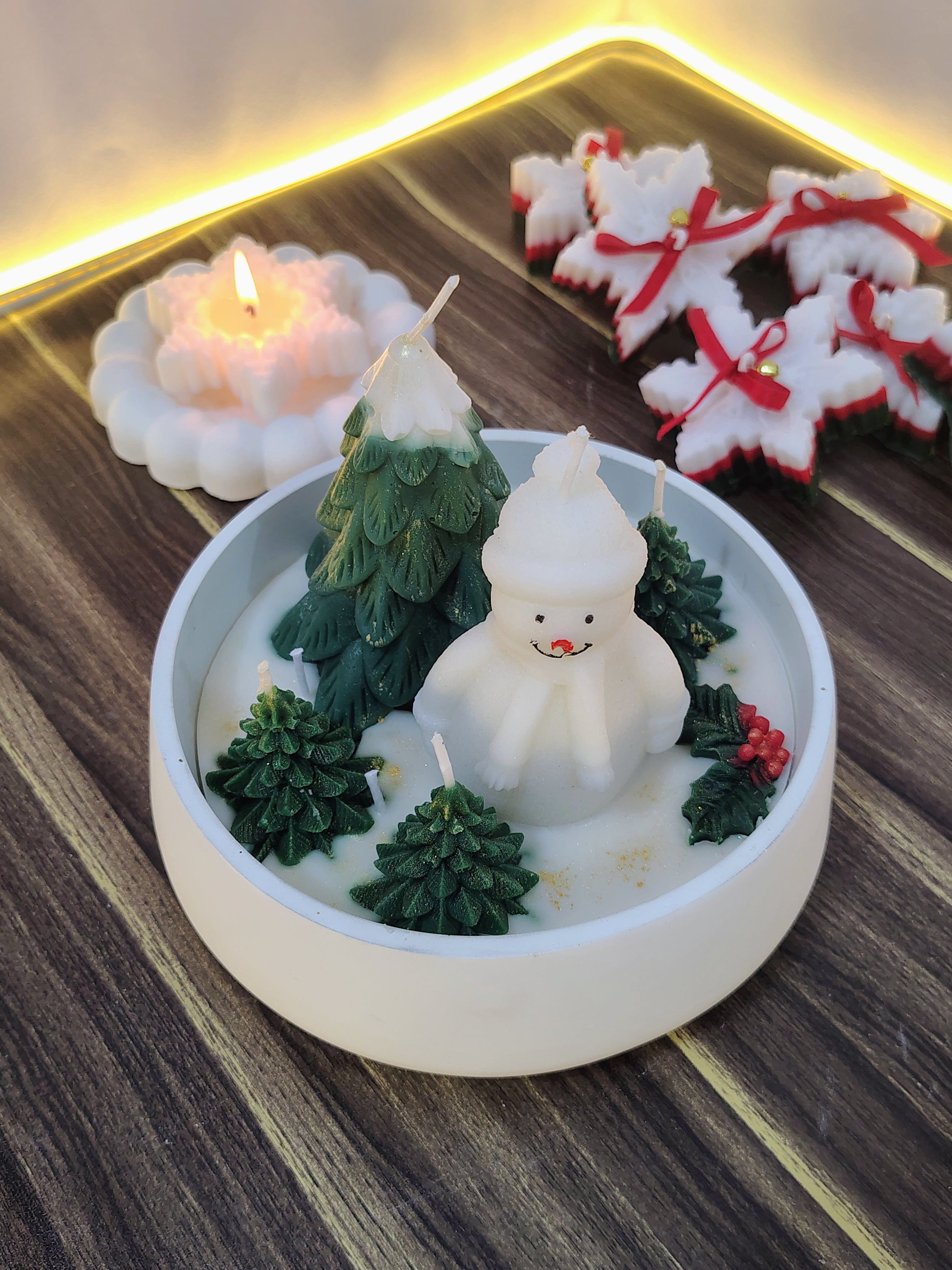 Winter Wonderland Snowman Candle