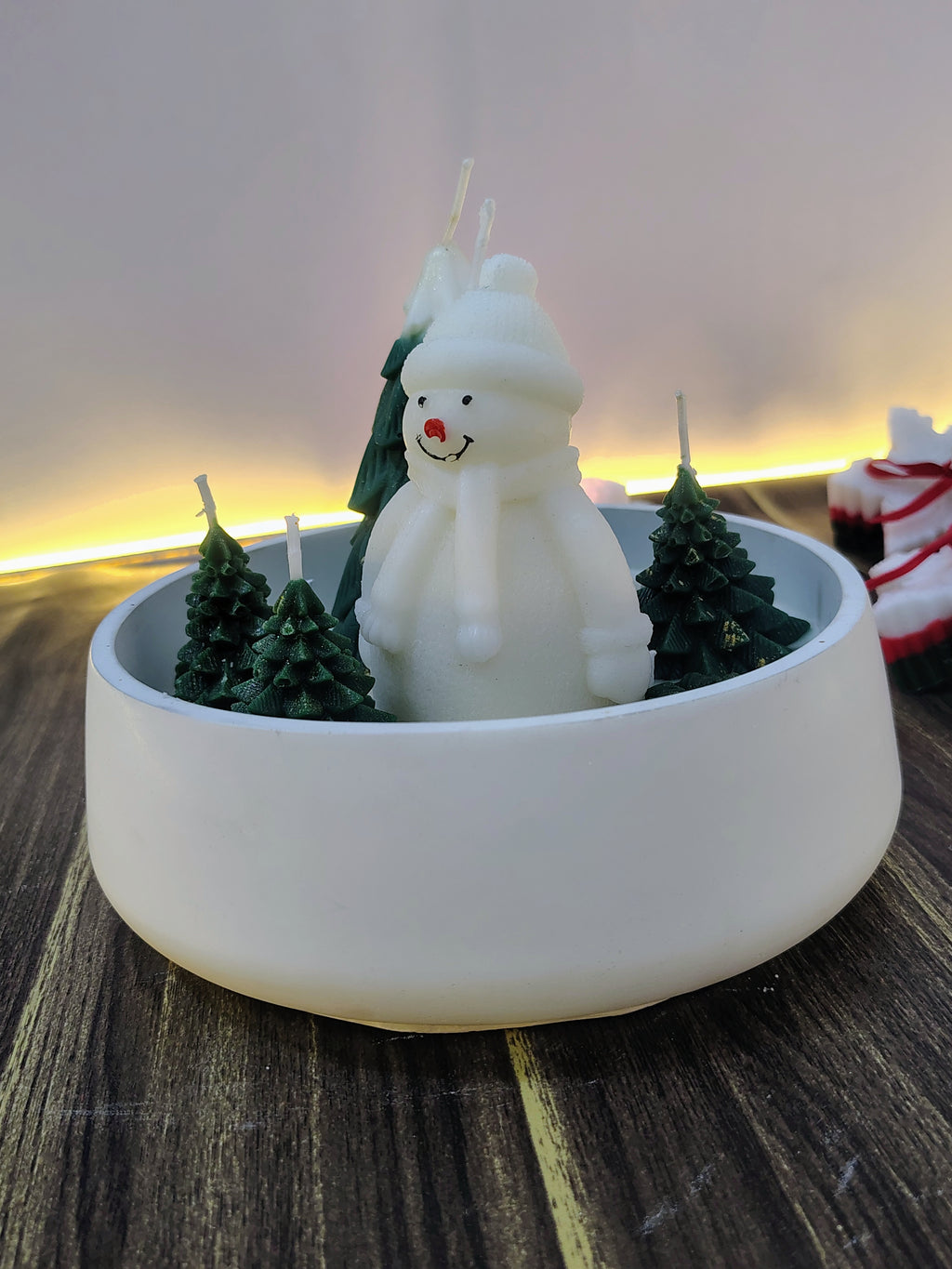 Winter Wonderland Snowman Candle