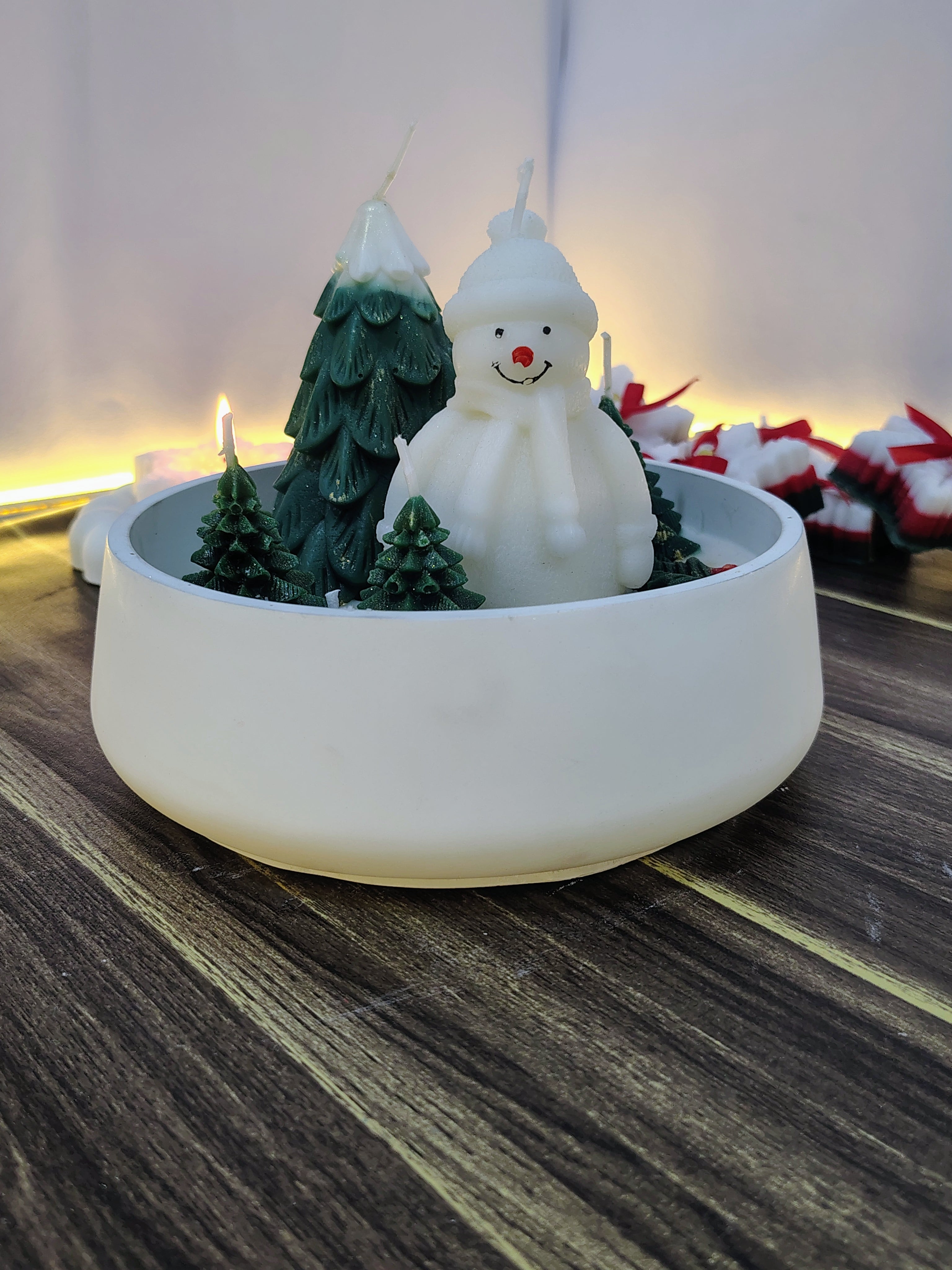 Winter Wonderland Snowman Candle