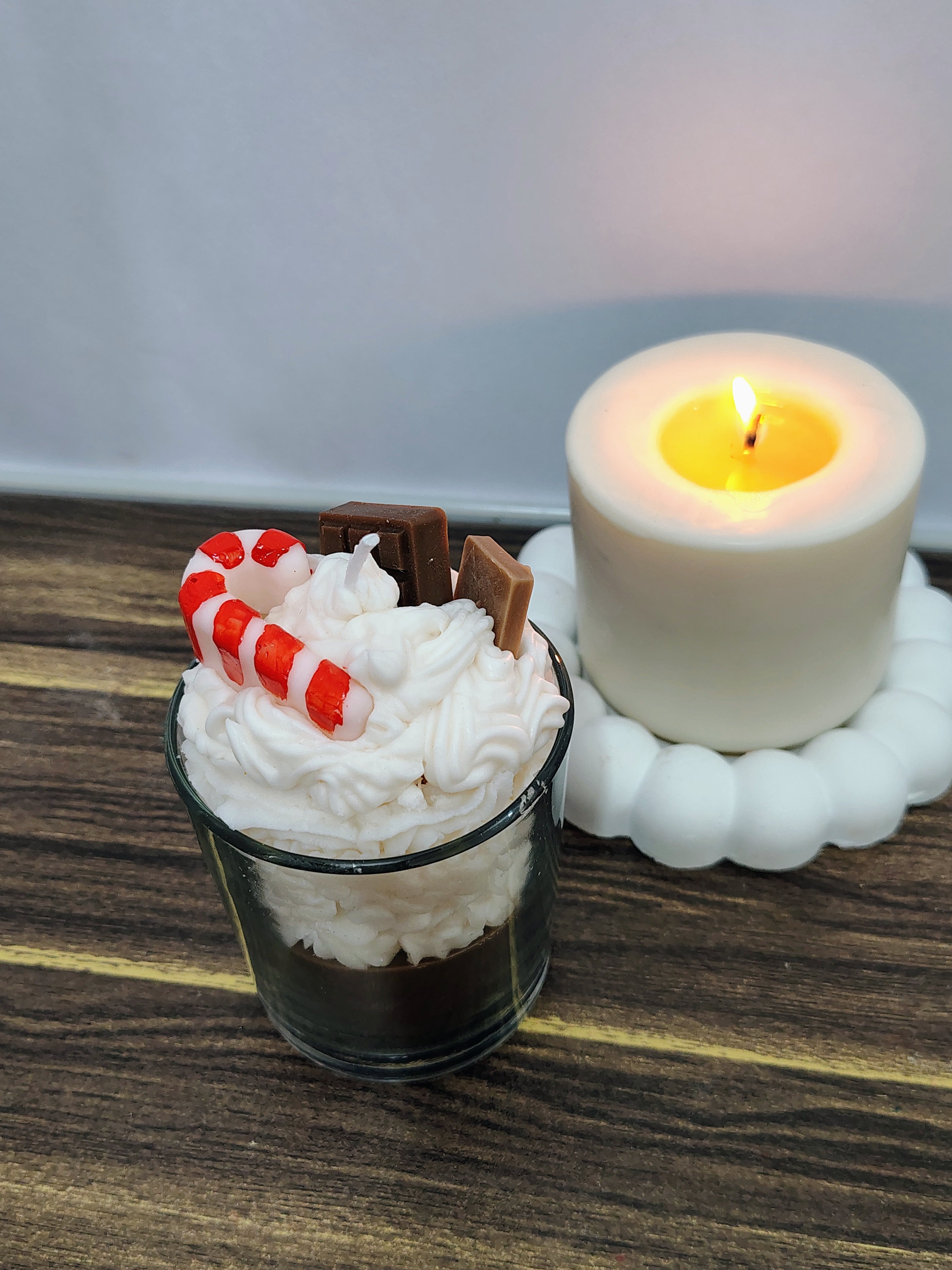 Candy Cane Cocoa Jar Candle