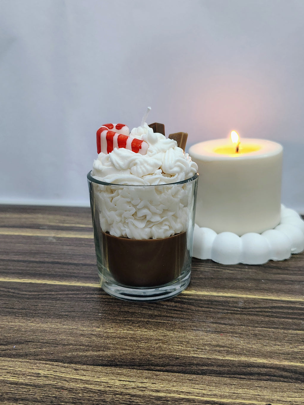 Candy Cane Cocoa Jar Candle