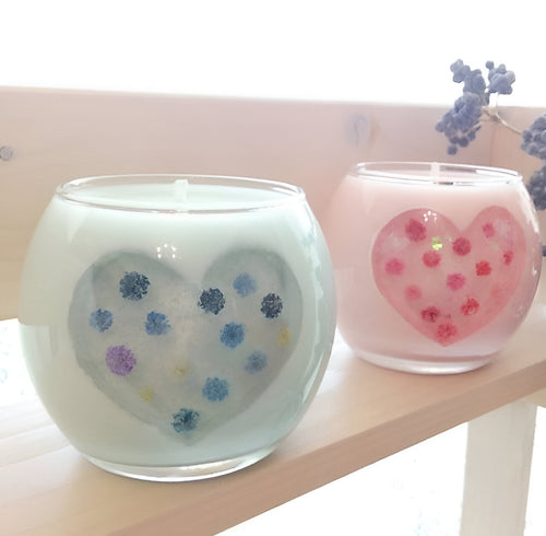Heart - Floral Candle